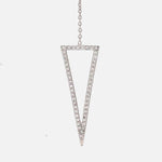 Load image into Gallery viewer, Double Triangle Natural Diamond Charm Necklace: 14k Solid Gold Layered Jewellery, Certified Jewelry, Ready To Ship