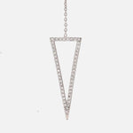 Load image into Gallery viewer, Double Triangle Layered Diamond Charm Necklace, 14k Solid Gold, Natural Diamonds, Ready To Ship, Women's Day Gift