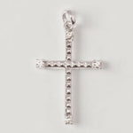 Load image into Gallery viewer, Diamond Cross Pendant, 14k Solid Gold, Natural Diamonds, Religious Adjustable Necklace, Everyday Stacking Jewelry, Baptism Gift