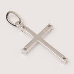 Load image into Gallery viewer, Diamond Cross Pendant, 14k Solid Gold, Natural Diamonds, Religious Adjustable Necklace, Everyday Stacking Jewelry, Baptism Gift