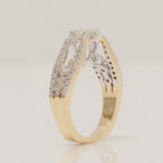 Load image into Gallery viewer, Solitaire Engagement ring, 14k Solid Gold, Natural Diamonds, Two-Toned Ring, Bridal Jewelry, Promise Ring, Wedding Diamond Band