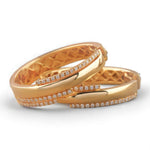 Load image into Gallery viewer, Layered Diamond Hoop Earrings, 14k Solid Gold Earrings, Natural Diamonds, Minimalist Jewelry, Wedding Earrings, Cocktail Statement Earrings