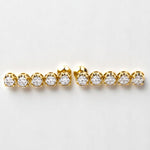 Load image into Gallery viewer, Diamond String Earrings With Illusion Setting, 14k Solid Gold, Natural Diamonds, Dangle Drop Earrings, Statement Earrings, Certified Jewelry