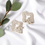 Load image into Gallery viewer, Bow Diamond Stud Earrings, 14k Solid Gold, Natural Diamonds, Halo Layered Earrings, Statement Cocktail Earrings, Ribbon Inspired Jewelry