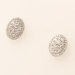 Load image into Gallery viewer, Oval Halo Diamond Stud Earrings, 14k Solid Gold, Natural Diamonds, Cluster Studs, Statement Earrings, Everyday Minimalistic Earrings