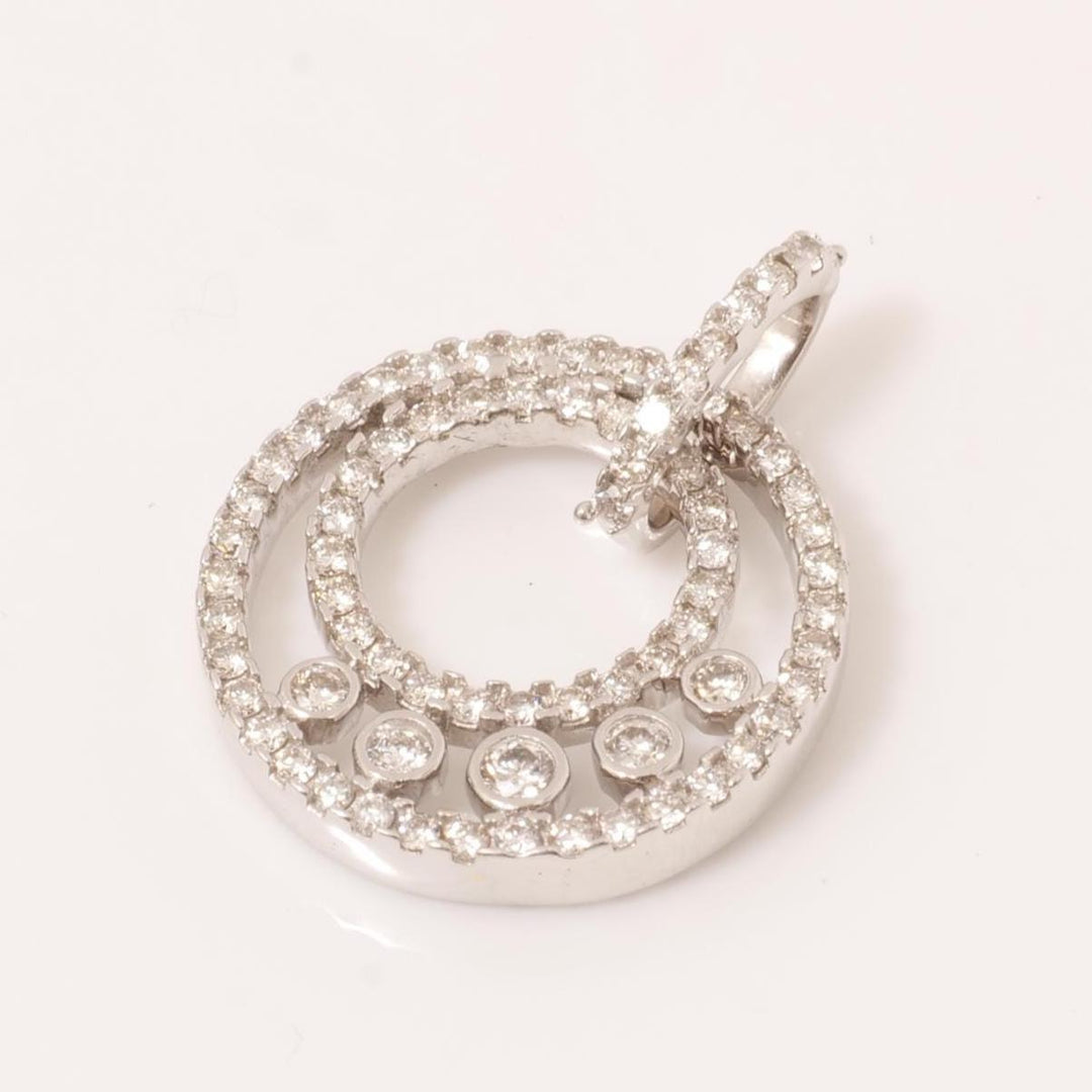 Circle Diamond Halo Pendant, 14k Solid Gold, Natural Diamonds, Bezel Set Necklace, Everyday Minimalistic Stackable Pendant