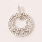 Load image into Gallery viewer, Circle Diamond Halo Pendant, 14k Solid Gold, Natural Diamonds, Bezel Set Necklace, Everyday Minimalistic Stackable Pendant