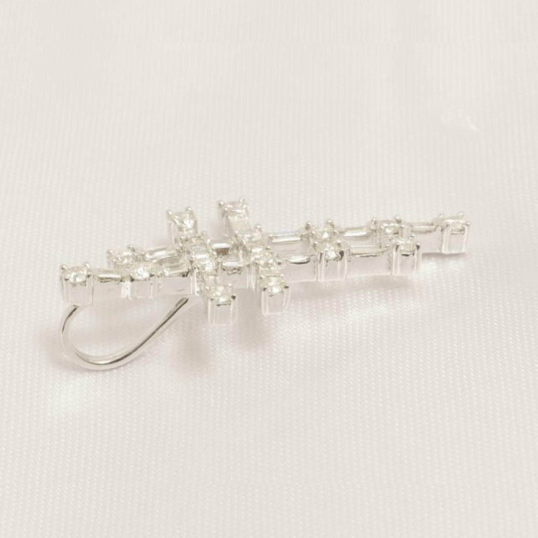 Cross Diamond Pendant Necklace, 14k Solid Gold, Round & Baguette Natural Diamonds, Illusion Set Faith Pendant, Religious Minimalist Jewelry