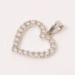 Load image into Gallery viewer, Open Heart Natural Diamond Pendant: 14k Solid Gold Love Layering Chain Necklace, Certified Jewelry