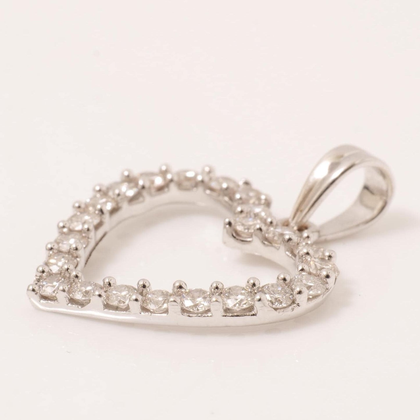 Open Heart Natural Diamond Pendant: 14k Solid Gold Love Layering Chain Necklace, Certified Jewelry