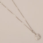 Load image into Gallery viewer, Halo Cushion Diamond Necklace, 14k Solid Gold, Natural Diamonds, Cluster Set Everyday Chain Pendant, Minimalist Stackable Jewelry