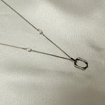 Load image into Gallery viewer, Hexagonal Enamel Diamond Pendant Necklace, 14k Solid Gold, Natural Diamonds, Geometric Stacking Station Chain Pendant, Minimalist Jewelry