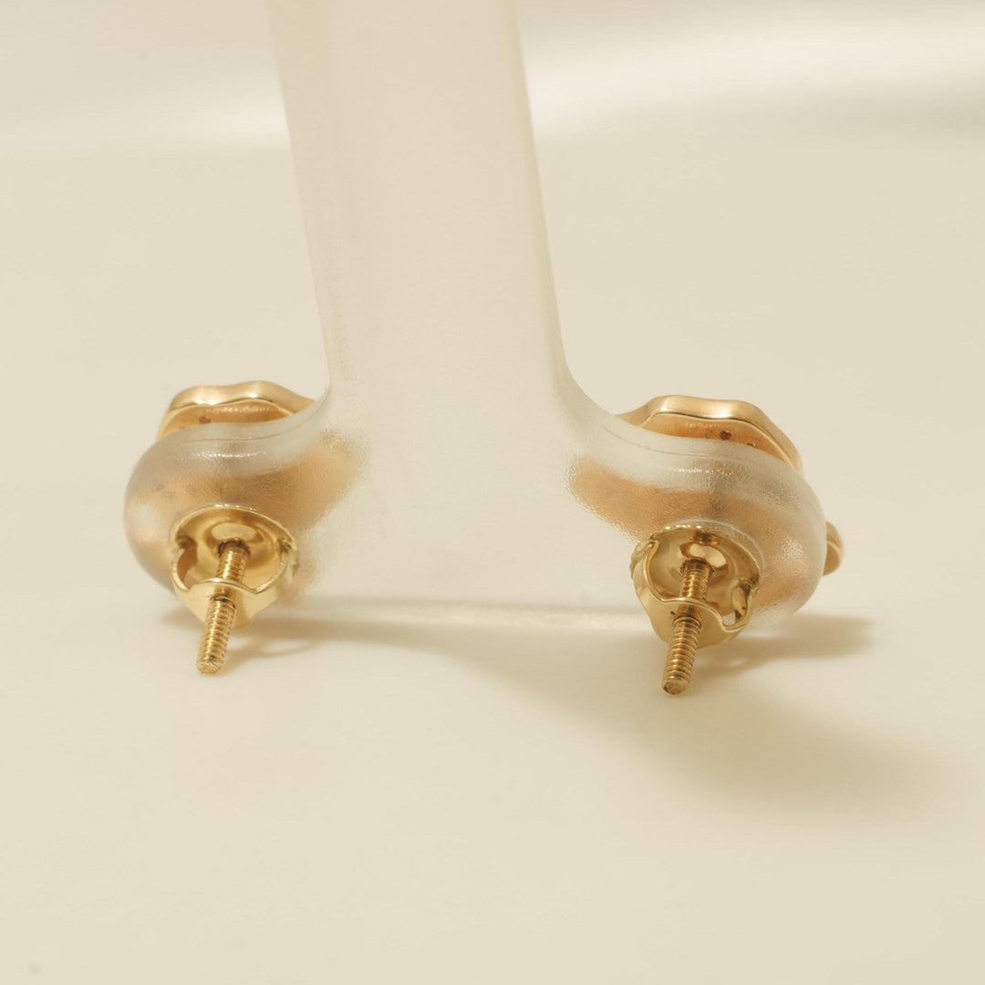 Puppy Diamond Kids Stud Earrings, Enamel Studs, 14k Solid Gold, Natural Diamonds, Everyday jewelry, Gift for toddlers/girls, Ready to Ship