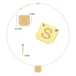 Load image into Gallery viewer, Personalized Geometric Initial Diamond Necklace, 14k Solid Gold, Natural Diamonds, Everyday Layering Pendant, Minimal Letter, Ready To Ship