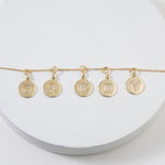 Load image into Gallery viewer, Cancer Horoscope Birth Sign Charm, 14k Solid Gold, Natural Diamonds, Zodiac Constellation Everyday Jewelry, Astrology Gift