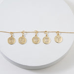 Load image into Gallery viewer, Sagittarius Horoscope Birth Sign Charm, 14k Solid Gold, Natural Diamonds, Zodiac Constellation Everyday Jewelry, Astrology Gift