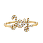 Load image into Gallery viewer, Joy Diamond Ring, 14k Solid Gold, Natural Diamonds, Personalized Statement Jewelry, Everyday Affirmation Ring, Ready To Ship