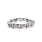 Load image into Gallery viewer, Bamboo Diamond Eternity Ring, 14k Solid Gold, Natural Diamonds, Minimalist Stacking Band, Everyday Jewelry, Ready To Ship