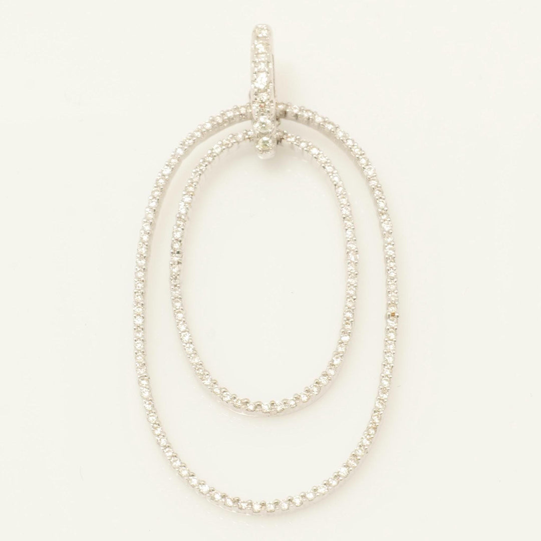 Oval Diamond Pendant, 14k Solid Gold, Natural Diamonds, Layering Loop Necklace, Everyday Necklace, Minimalistic Pendant, Unity Pendant