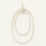 Load image into Gallery viewer, Oval Diamond Pendant, 14k Solid Gold, Natural Diamonds, Layering Loop Necklace, Everyday Necklace, Minimalistic Pendant, Unity Pendant