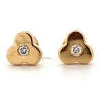 Load image into Gallery viewer, Kids Blossom Diamond Stud Earrings, 14k Solid Gold, Natural Diamonds, Kids Floral Jewelry, Gift for toddlers/girls/kids, Ready To Ship