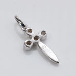 Load image into Gallery viewer, Cross Diamond Pendant, 14k Solid Gold, Natural Diamonds, Religious Adjustable Necklace, Everyday Jewelry, Minimalistic Stacking Pendant