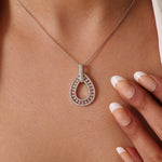 Load image into Gallery viewer, Pear Diamond Pendant, 14k Solid Gold, Natural Diamond, Stackable Everyday Necklace, Layering Statement Jewelry, Ready To Ship, IGI Certified