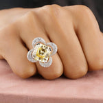 Load image into Gallery viewer, Citrine Diamond Ring In 14kt Solid Gold, Cocktail Ring With Natural Diamonds, Ready To Ship, Women's Day Gift