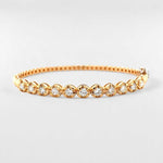 Load image into Gallery viewer, Solitaire Bracelet in 18k Solid Gold Diamond Bracelet, Sturdy Bracelet, Natural Diamonds, Eternity Stackable Bracelet, Gift For Her