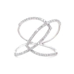 Load image into Gallery viewer, Intertwined Diamond Loop Band Ring, 14k Solid Gold, Criss Cross Ring, Natural Diamonds, Statement Jewelry, Certified Jewelry