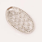 Load image into Gallery viewer, Oval Diamond Pendant, 14k Solid Gold, Natural Diamonds, Minimalist Pendant, Stacking Geometric Jewelry, Everyday Statement Necklace