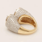 Load image into Gallery viewer, Marquise Halo Diamond Ring, 14k Solid Gold Ring, Natural Diamonds, Eye Cluster Band, Cocktail Statement Band, Ready To Ship, IGI Certified