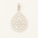 Load image into Gallery viewer, Teardrop Diamond Pendant, 14k Solid Gold, Natural Diamonds, Celestial Statement Necklace, Layering Cocktail Pendant, Floral Lattice Pendant