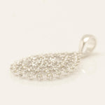 Load image into Gallery viewer, Teardrop Diamond Pendant, 14k Solid Gold, Natural Diamonds, Celestial Statement Necklace, Layering Cocktail Pendant, Floral Lattice Pendant