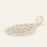 Load image into Gallery viewer, Teardrop Diamond Pendant, 14k Solid Gold, Natural Diamonds, Celestial Statement Necklace, Layering Cocktail Pendant, Floral Lattice Pendant