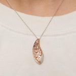 Load image into Gallery viewer, Floral Filigree Natural Diamond Pendant: 14k Solid Gold Layering Necklace, IGI Certified, Ready To Ship