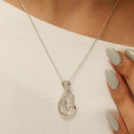 Load image into Gallery viewer, Floral Vine Diamond Pendant, 14k Solid Gold, Natural Diamond, Statement Jewelry, Everyday Stacking Necklace, GReady To Ship, IGI Certified