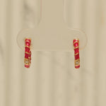 Load image into Gallery viewer, Kids Pink Enamel Diamond Hoops, 14k Solid Gold, Natural Diamond, Minimalist  Studs, Gift for toddlers/girls/kids, Ready To Ship