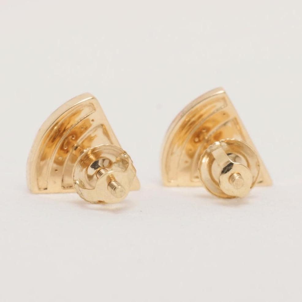 Kids Watermelon Diamond Earrings, 14k Solid Gold, Colorful Enamel Studs, Natural Diamonds, Gift for toddlers/girls/kids, Ready To Ship