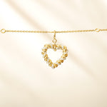 Load image into Gallery viewer, Twisted Heart Natural Diamond Char:, 14k Solid Gold Everyday Stacking Jewellery, Dual Tone Love Necklace, Certified Jewelry, Ready To Ship