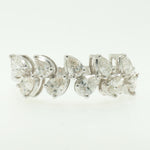 Load image into Gallery viewer, Leaf Diamond Eternity Band: 14k Gold Pear Cocktail Ring