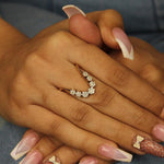 Load image into Gallery viewer, Vancki Diamond Ring, 14k Solid Gold, Natural Diamonds, Cocktail Ring, , Wedding Jewelry Gift For Her