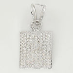 Load image into Gallery viewer, Square Pave Natural Diamond Pendant: 14k Solid Gold Stackable Everyday Necklace, IGI Certified, Ready To Ship