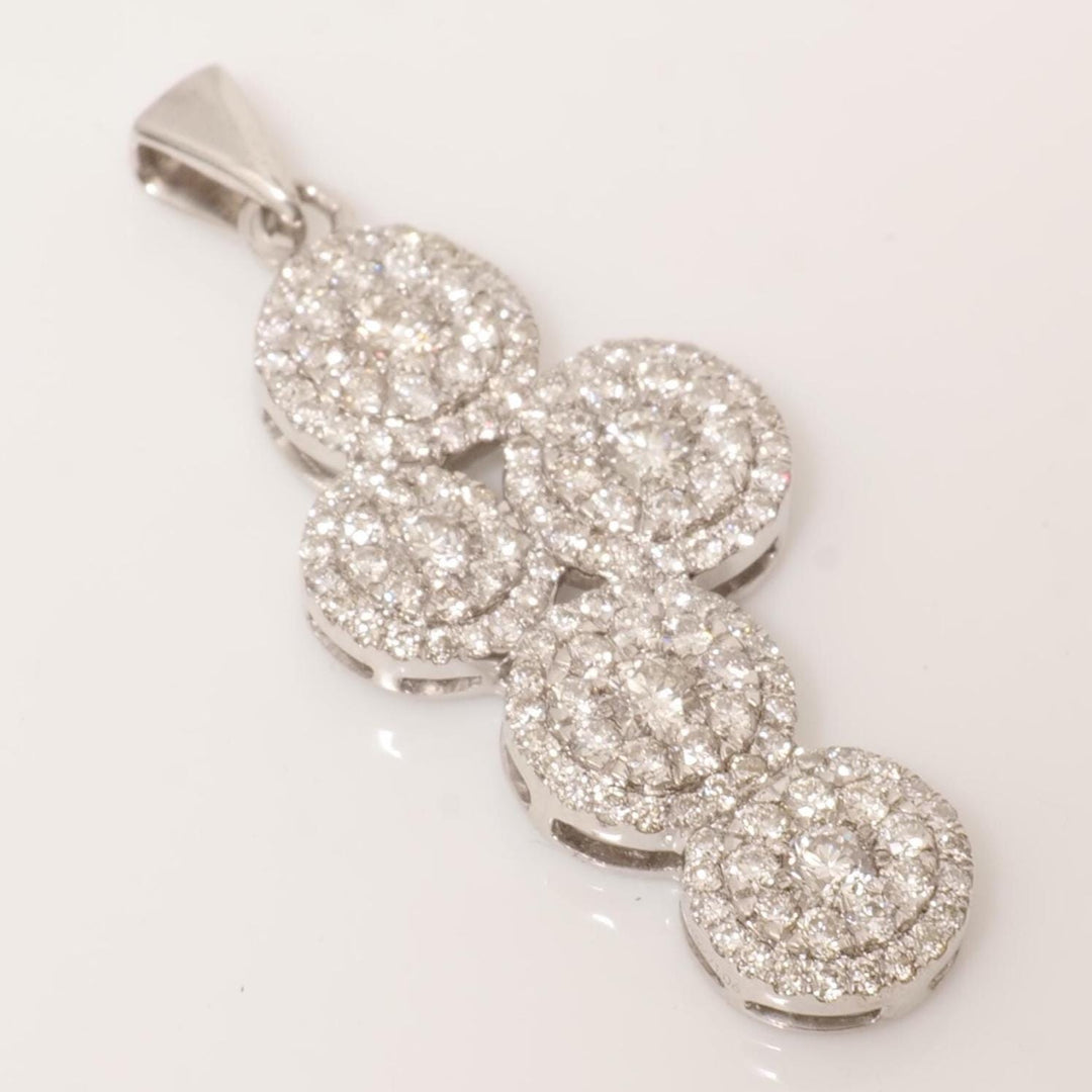 Circle Cluster Diamond Pendant, 14k Solid Gold, Natural Diamond, Stackable Everyday Adjustable Necklace, Layering Jewelry, Gift for Her