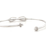 Load image into Gallery viewer, Infinity Diamond Cuff Bracelet, 14K Solid Gold, Natural Diamonds, Everyday Jewelry, Open Bangle Bracelet, Statement Jewelry, Gift for Her