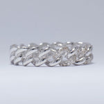 Load image into Gallery viewer, Miami Cuban Diamond Ring, 14K Solid Gold, Eternity Stacking Band, Natural Diamonds, Chain Link Wedding Band, Everyday Jewelry, Gift For Her