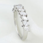 Load image into Gallery viewer, Marquise Natural Diamonds Band Ring: 14k Solid Gold Half Eternity Stack Jewellery, Certified Jewelry