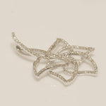 Load image into Gallery viewer, Floral Diamond Pendant, 14k Solid Gold, Natural Diamond, Openwork Chain Necklace , Stackable Leaf Pendant, Minimalist Jewelry, Gift for Her