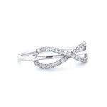 Load image into Gallery viewer, Criss Cross Infinity Diamond Ring, 14k Solid Gold, Natural Diamonds, Everyday Stackable Jewelry, Gift For Her