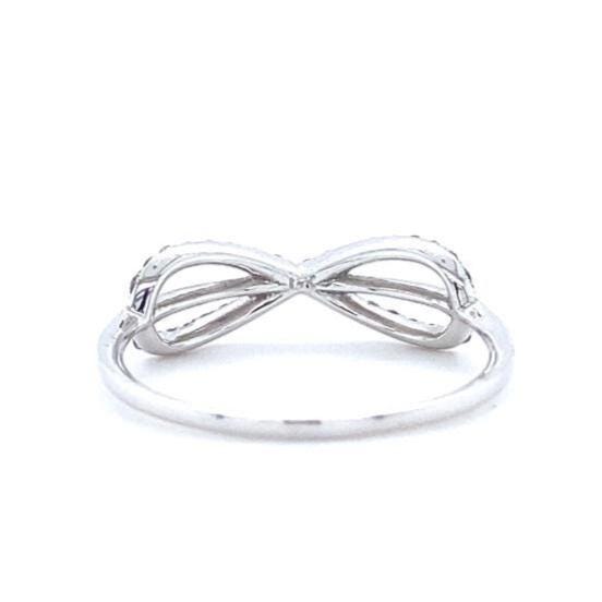 Criss Cross Infinity Diamond Ring, 14k Solid Gold, Natural Diamonds, Everyday Stackable Jewelry, Gift For Her